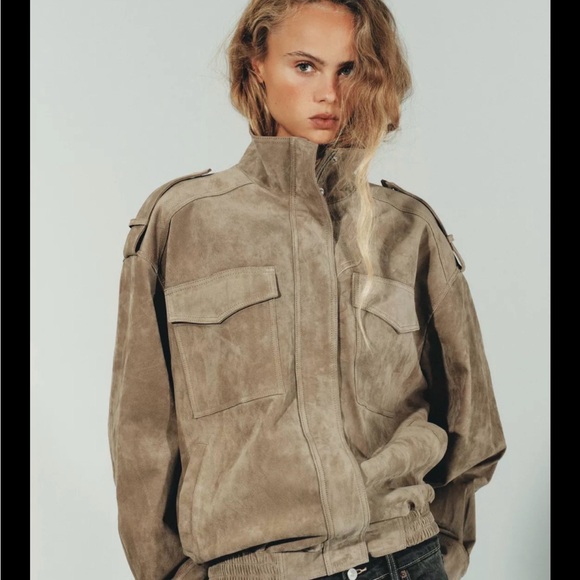 Zara Viral Suede Jacket S - Picture 2 of 8